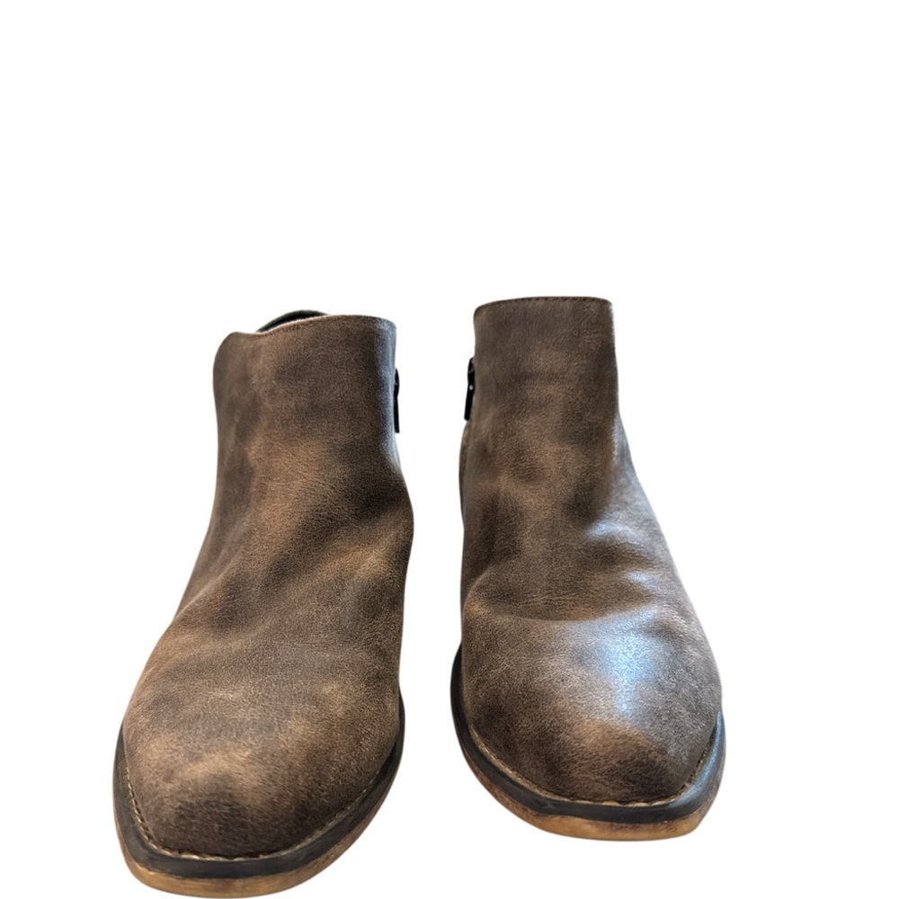 ROPER WOMEN'S SZ 7.5 BROWN SEDONA BOOT SIDE ZIP SNIP TOE Cowgirl Western Boots‎